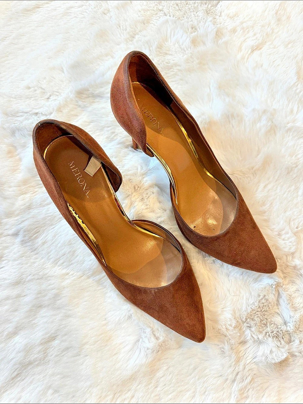 Merona Pointed Toe Heels in Brown
